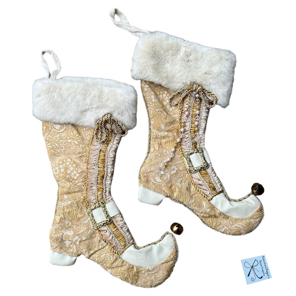 Unbranded Sugar Plum Fairy Pixie 2-Count Heeled Bell Stockings
